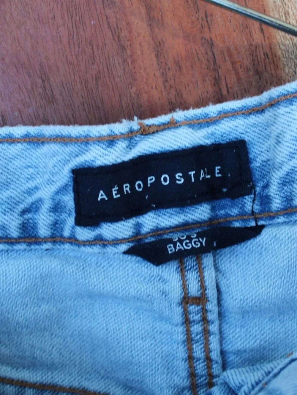 Aeropostale 90s Baggy High-Waisted Distressed Denim Shorts 6